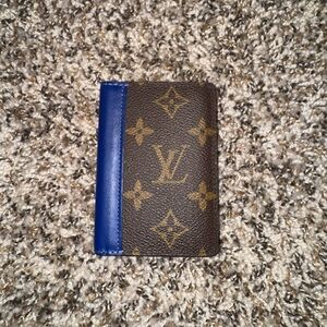 Louis Vuitton Brown and Blue Monogram Wallet